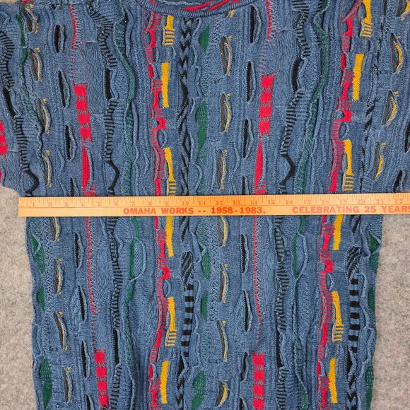 COOGI Blues 3D Cotton Knit Crewneck Sweater Men's XL Vintage Australia 1990s - Picture 5 of 7